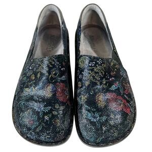 Alegria Debra Floral Leather Professional Clog